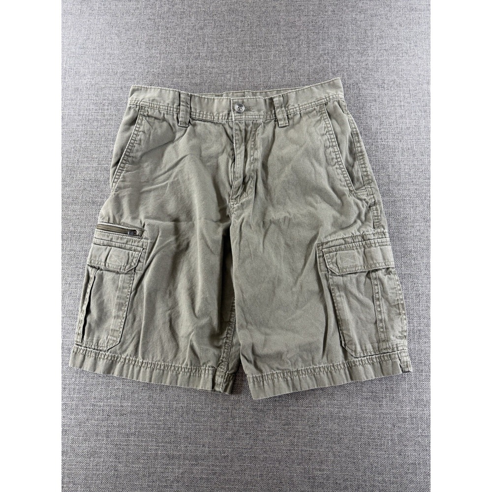 Eddie Bauer Men's Cargo Shorts Olive Green Hiking Utility Size 30